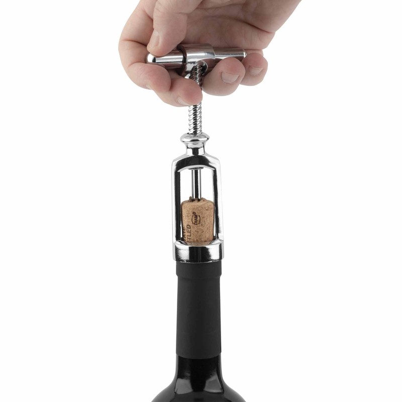 JATA HOGAR HVIN2302 Double Thread Wine Corkscrew, Continuous Spiral, Easy