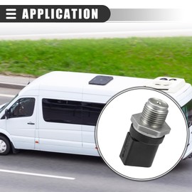 Motoforti Fuel Pressure Sensor, Oil Pressure Switch, for Dodge Sprinter 2500 2004-2009, Plastic, Metal, NO.68032066AA, Black, Silver Tone