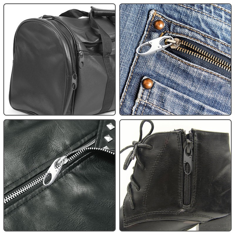 Zipper Clip Theft Deterrent,Double Opening Zipper Pull Replacement,Detachable Zipper Connectors