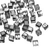 sourcing map 50Pcs Cube Crystal Glass Beads, 8mm Sparkle Faceted