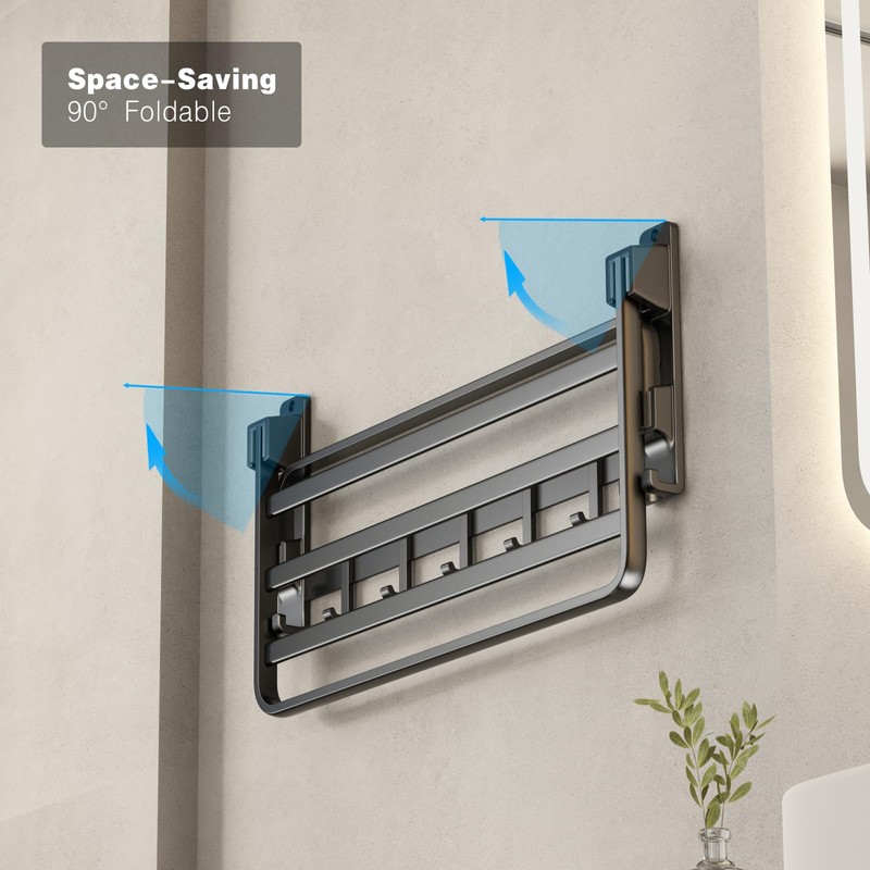 VOLDRA Towel Racks for Bathroom, 24-Inch Towel Shelf with Towel