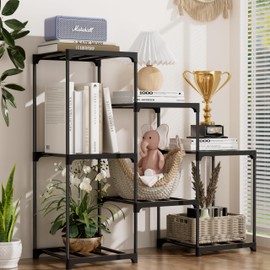 Plant Stand Indoor Plant Shelf Outdoor Metal Plant Rack for Multiple Plants 7 Pots Ladder Plant Pot Holder for Living Room Patio Garden Home Decor