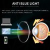 Half frame Retro Semi Rimless Clear Lens Glasses Blue Blocking