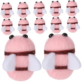 OHPHCALL 25Pcs Wool Felt Bee Balls for DIY Bee Party Decorations Costume Accessories Fun Crafting Ideas for Birthdays and Celebrations