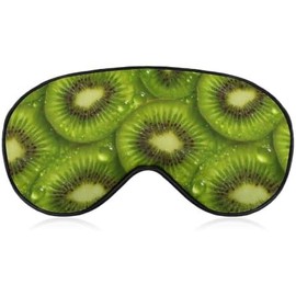 Soft Travel Sleep Eye Mask, Compact Lightweight Accessory for Travel and Daily Use - Kiwi Print Sleep Mask Eye