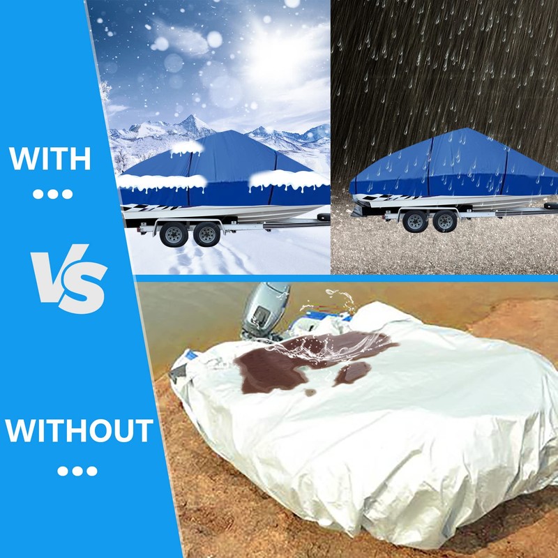Boat Cover Support Poles 2 Pack with Stable Anti-Slip Rubber