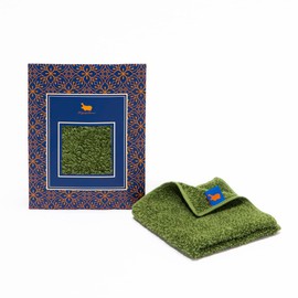 Handkerchief, Hand Towel, Gift, Hippopotamus, Towel Gift, Enveloped, Imabari, Organic Towel, 9.8 x 9.8 inches (25 x 25 cm), Brand, Luxury Towel, Cotton, Bamboo Rayon, Fluffy, Long Lasting, Made in