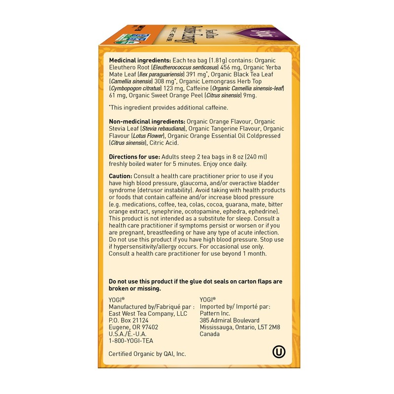 Yogi Tea - Sweet Citrus Positive Energy (6 Pack) -