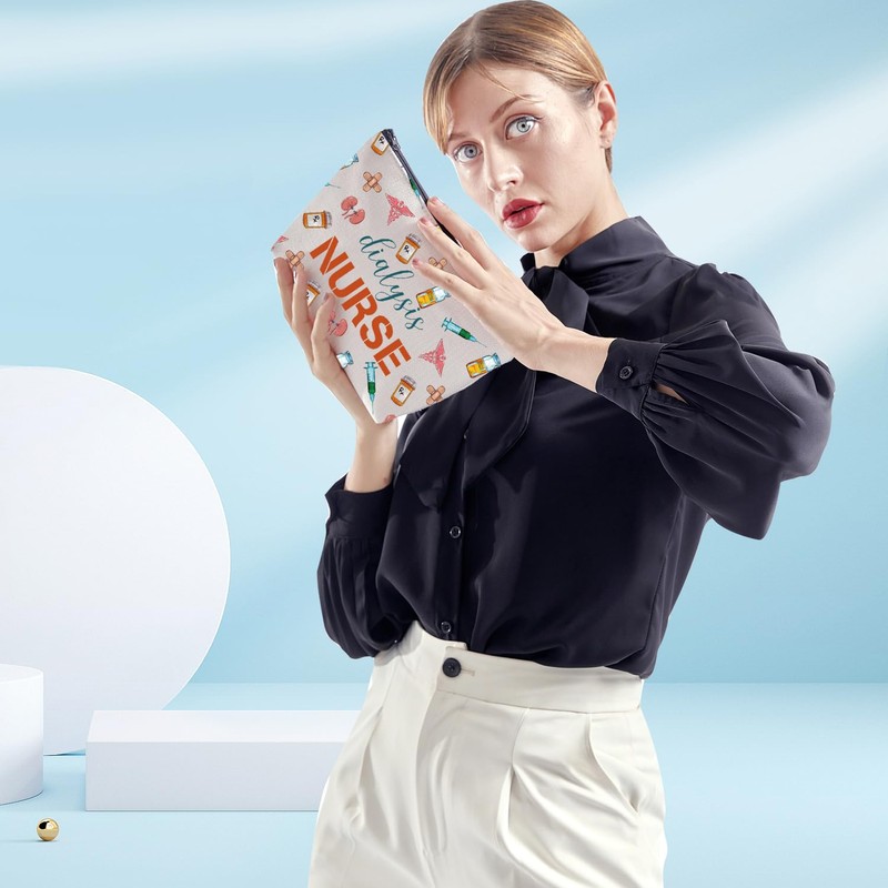 XYANFA Dialysis Nurse Cosmetic Makeup Bag Dialysis Doctor Gifts Technician