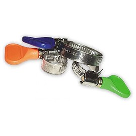 10 x Stainless Steel Hose Clips Pipe Clamps 12-20mm Butterfly No Screwdriver Need