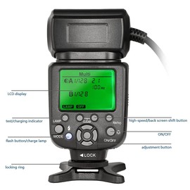 Mcoplus 14EXT-C 5500K Macro TTL Ring Flash Lite with LED AF Assist Lamp for Canon E-TTL Cameras/760D 750D 550D 650D 450D 700D 600D 60D 70D 50D 40D 7D 6D 5D Mark II III