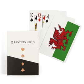 Wales Country Flag, Letterpress (52 Playing Cards, Poker Size Card Deck with Jokers)
