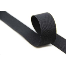 NTS-Nähtechnik KB-5m-100BW-10mm-332 Twill Seam Tape 100% Cotton Black 5 m