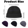 KYEDGC 3PCS Mens Beanie Hat, Wooly Hat for Men, Roll