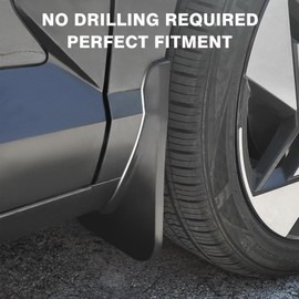Muslogy for 2024 2025 Kona Mud Flaps Splash Guards Front & Rear 4Pcs Fender Flaps No Drilling Required Compatible with Hyundai Kona 2024 Accessories(Won't Fit N Line Model)