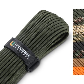 Unaibber Paracord 4 mm, Paracord 550 (40 m) Cords Rope, 7 Core Strands, Nylon Rope, Paracord Made of Tear-Resistant 100% Nylon, Paracord Holds up to 250 kg for Survival Camping (Army Green)