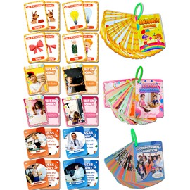 Femtos Flash Cards Opposite Action Words Occupation Cards Set of 3 149 English Flash Cards English Words Early Childhood Education Montessori Toddler English with Card Ring Learning Cards Antonyms