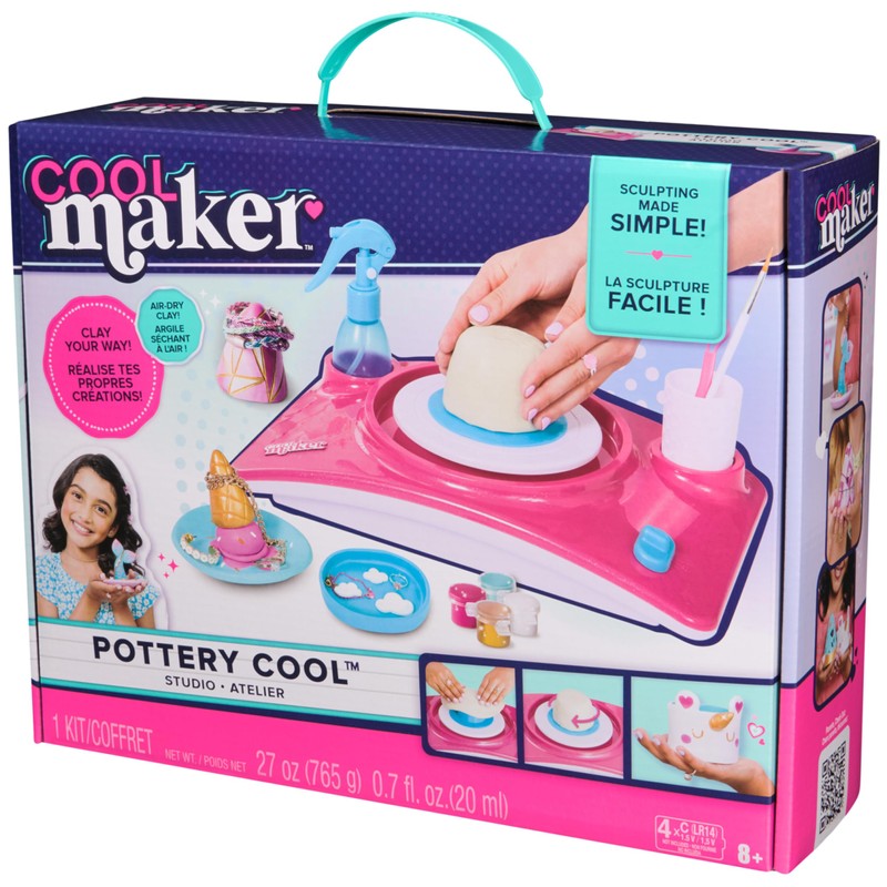 Cool Maker, Pottery Studio, Air-Dry Clay Pottery Wheel Sculpting &