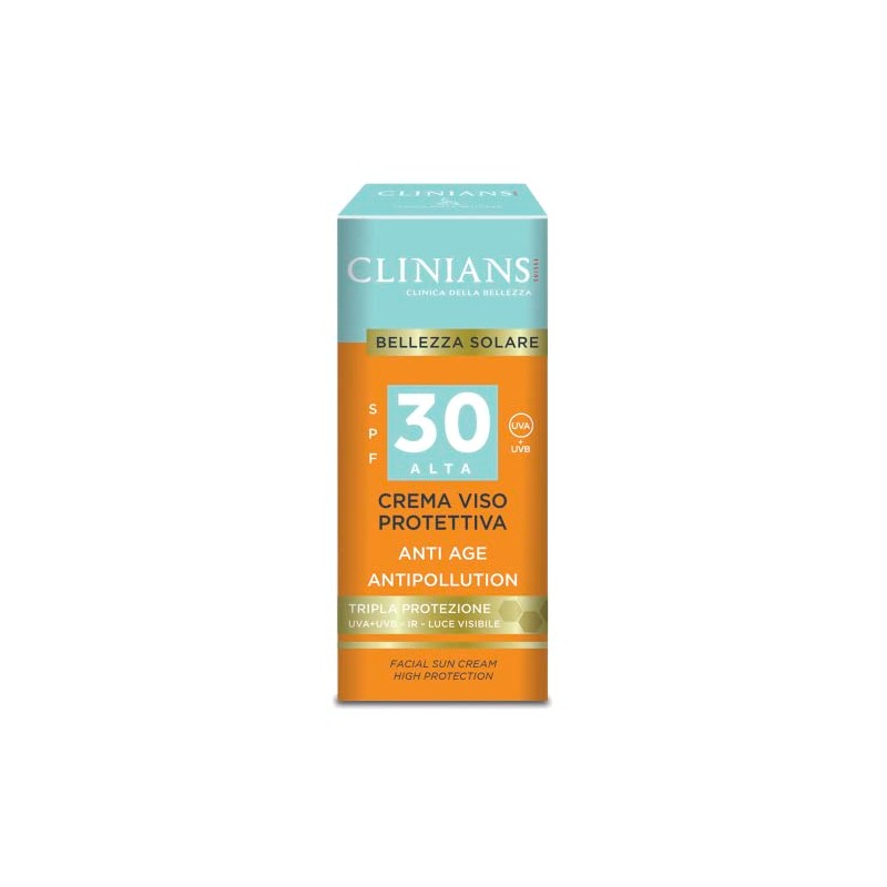 Clinians Solar Gesichtscreme Anti-Age Antipollution, SPF 30 Hoch, 75 ml