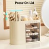 UFORU Makeup Organizer with Pop-Up Brush Holder for Dresser Vanity,