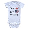Canadian American Heart Flag Baby Bodysuit Bundle (3 Piece Set),