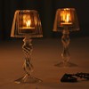 Crystal Glass Candle Holders Banquet Decorations Corrosion Resistance Durable Lamp