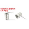 sourcingmap 0.7mmx5.8x8mm Zinc Plated Straight Torsion Spring 17pcs
