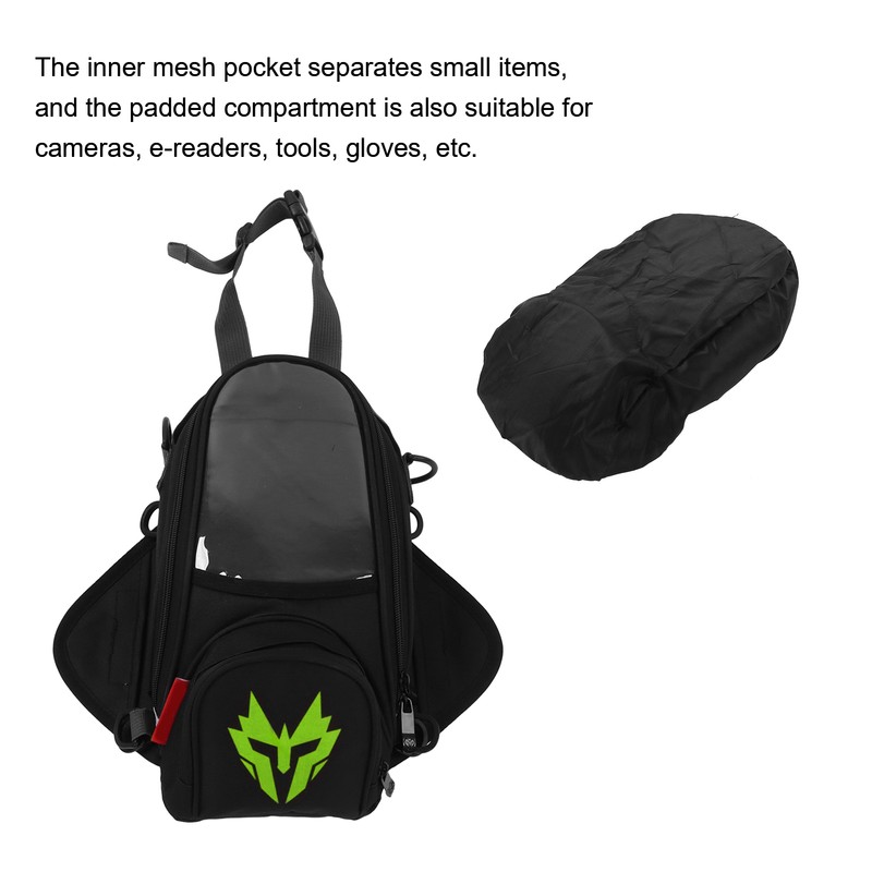 Motorcycle Fuel Tank Bag Touch Screen Function Adjustable Strap Waterproof