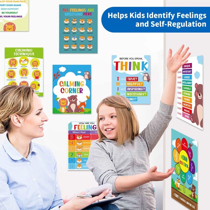 Shemira Calming Corner Classroom Posters for Classroom Decoration, Educational Posters