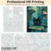 TISHIRON Lotus Pond Paint by Numbers for Adults, Black Cat