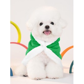 Haloumoning - Sudadera de forro polar con capucha para perro, disfraz de Navidad, ropa de Navidad para perros pequeños y medianos