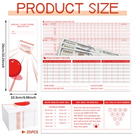 Geyoga 50 Pcs Bowling League Envelopes Bulk Bowling Team Money Envelopes Cash Drop Payments Record Bowl Team Payments Last the Entire Season