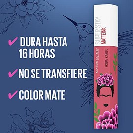 Maybelline Labial Liquido de Larga Duracion Superstay Matte Ink Lover Edicion Frida Kahlo                                                             