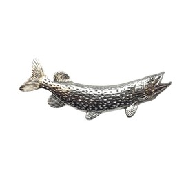George Harris Pike Pewter Lapel Pin Brooch - USA Made - Hand Crafted
