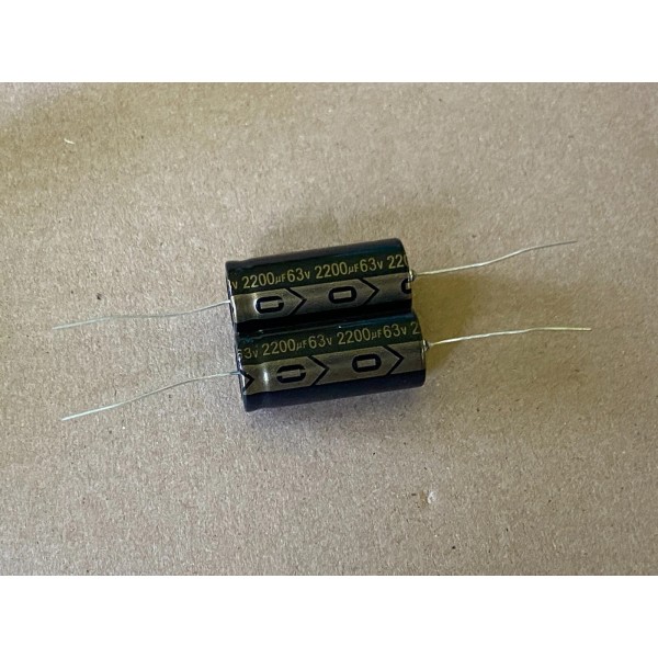 Supertech 2 New Supertech 2200 uf 63v Axial Capacitors Guitar