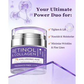 Tightening neck perm cream |Anti-aging face moisturizer for women with 1% retinol + 7% hyaluronic acid and wrinkle improvement & décolleté day and night use 1.7 Fl Oz 1.7 Fl Oz / 조여주는 넥 펌 크림 | 여성용 안티에이징 페이스 모이스처라이저 레티놀 1% + 히알루론산 7%로 및 주름 개선 & 데콜레테 주야간 사용 1.7 Fl Oz 1.7 Fl Oz