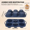 Vnray 2 Pack Jumbo Silicone Muffin Pan with Metal Frame,