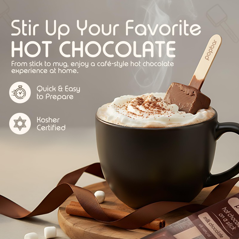Popbar - Hot Chocolate Sticks - 6 Pack Variety Gift
