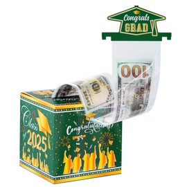 choyaxo Graduation Money Box for Cash Gift Pull Funny Surprise Graduation Gifts for Graduation Party Supplies (green)