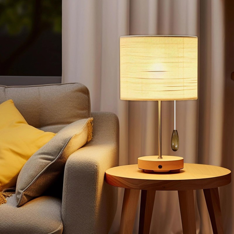 Benaewa 2 Pcs Light Pull Cord, Wood Pull Cord Handle