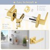 NIZADO Passage Door Handle Gold, Brushed Brass Door Handles Interior,
