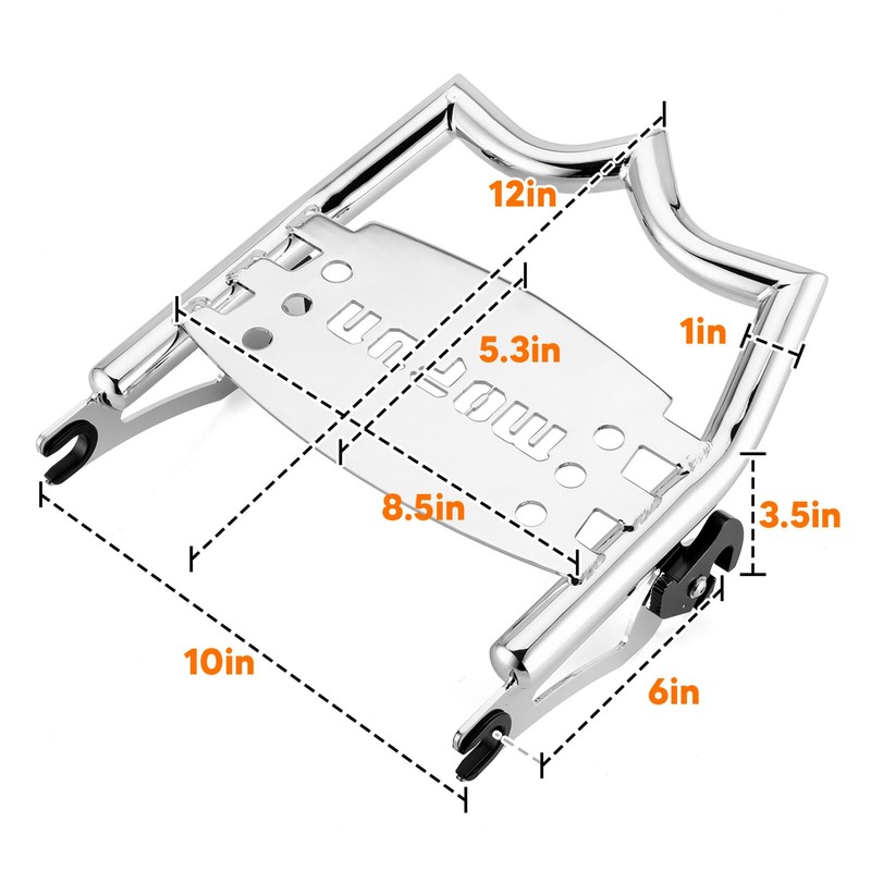 Mofun Luggage Rack Rear Grab Handles Bracket Compatible with Harley
