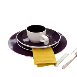High Quality Dining Cups Plates and Bowls Ceramic Purple Dessert Plates and Colorful Glazed Drinking Cupscolor: #2019/12