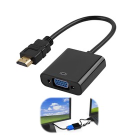 HDMI auf VGA Adapter 1080P HDMI zu VGA Kabel Konverter (Stecker auf Buchse) High Definition für Computer HDTV Monitor Projektor Laptop vergoldeter Stecker für stabile Übertragung