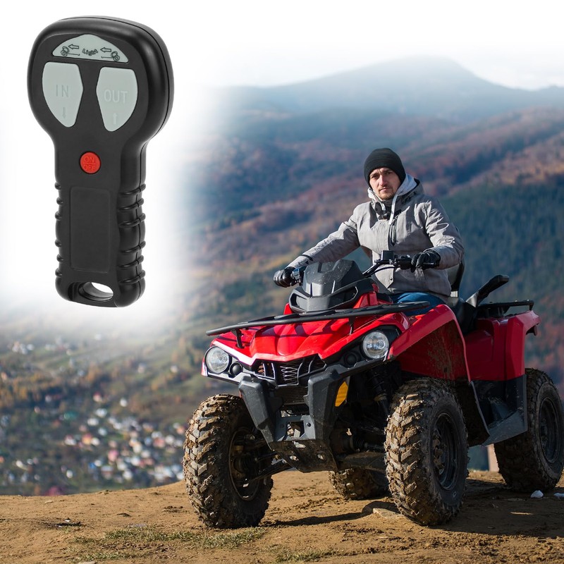QWORK Wireless Winch Remote Control Kit IP68 Waterproof DC12-100V, Control