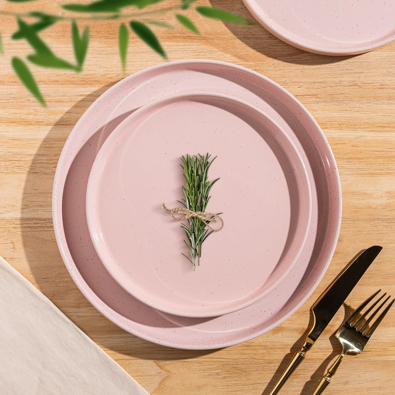 AmorArc Ceramic Dinner Plates Set of 6, 10.25 Inch Stoneware