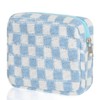 KOTORA 3pcs Checkered Mini Makeup Bag Pocket CosmeticBag Portable Zipper