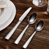 KEAWELL Premium 20/45/65 Piece Louis Hammered Silverware Set with Squared