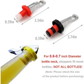 Wine Stoppers, Food-safe Silicone Bottle Stoppers, Expanding Manual Beverage Stopper, Reusable Wine Bottle Corks, Creates Airtight Seal, Assorted Colors 4 Pack (Assorted)