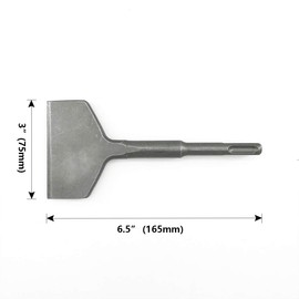 SPKLINE 3" x 6.5" Concrete Tile Thinset Scaling Chisel SDS-Plus Shank Thinset Tile Scraper Flat Wide Chisel Bit Floor Scraper Works with SDS+ Rotary Hammers and Demolition Hammers